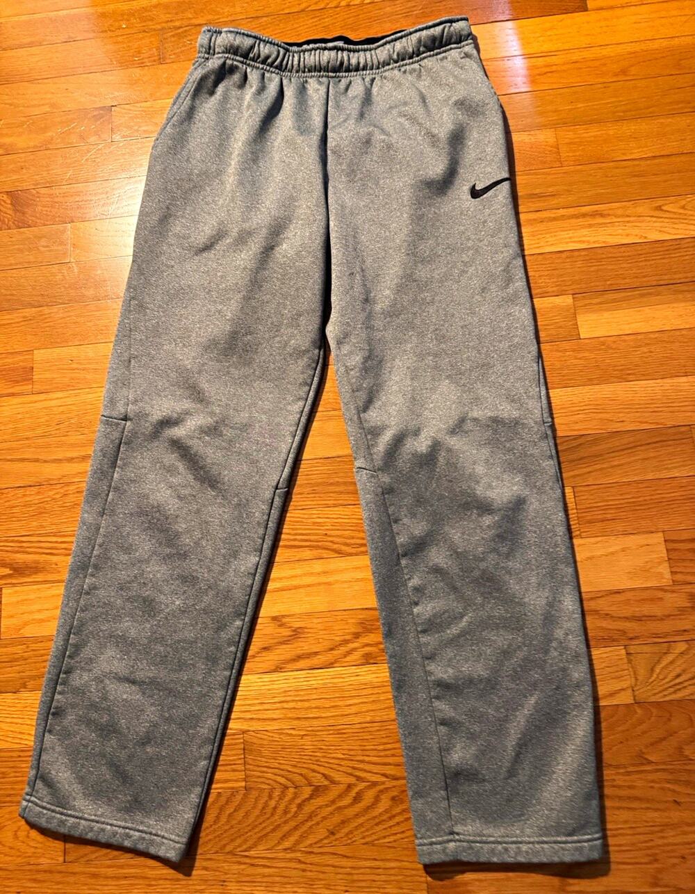 Nike Kids Gray Fleece Joggers with Swoosh